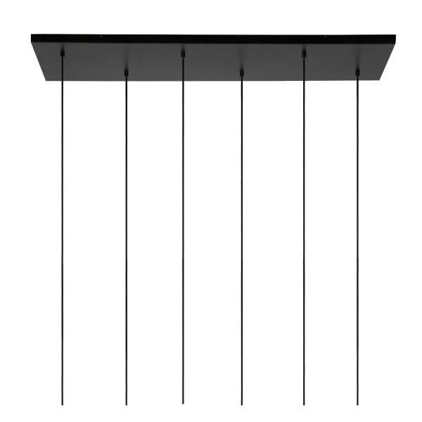 Lucide JOANET - Pendant light - 6xE27 - Smoke Grey - detail 1